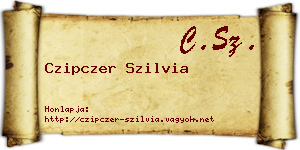 Czipczer Szilvia névjegykártya