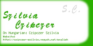 szilvia czipczer business card
